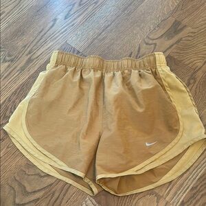 Nike gold Athletic Shorts with Breathable Design
